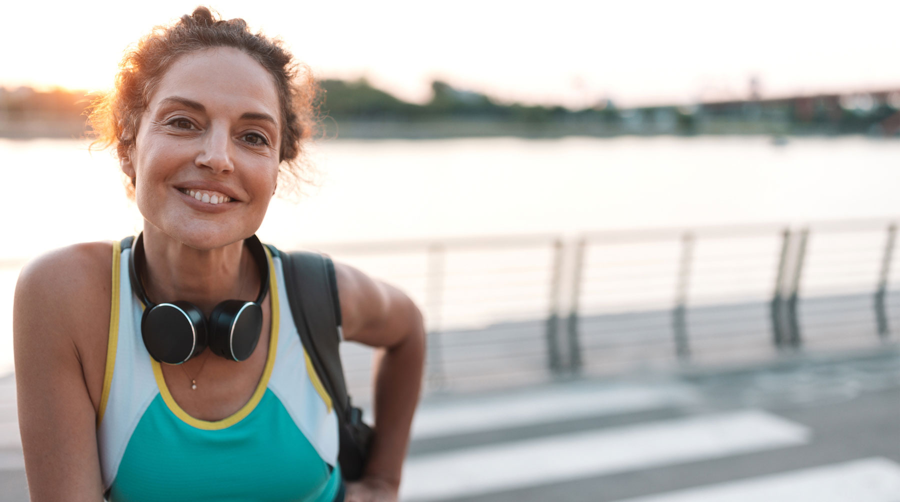 Woman with headphones Woman with headphones